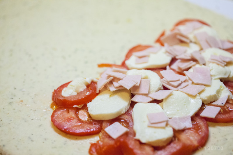 Fougasse tomates et mozzarella