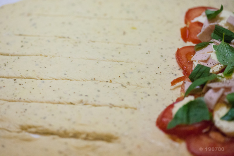 Fougasse tomates et mozzarella