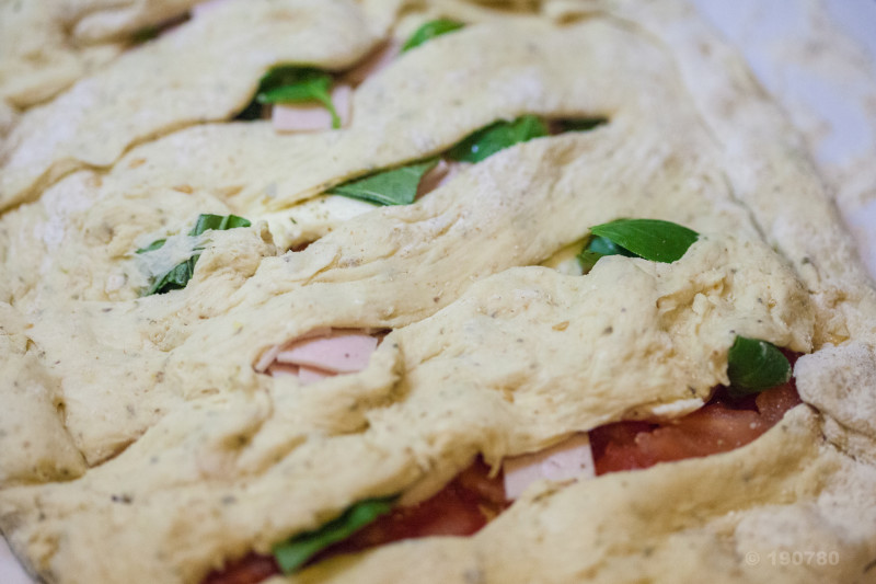 Fougasse tomates et mozzarella