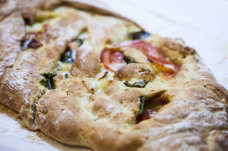 Fougasse tomates et mozzarella