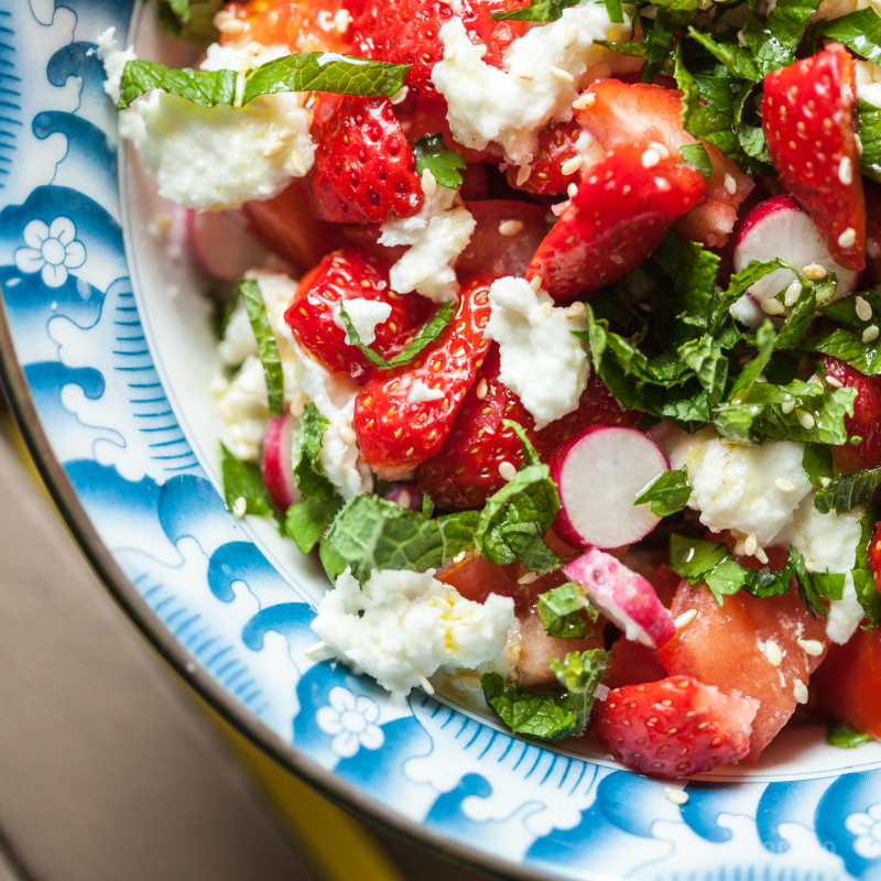 salade fraiche de fraises