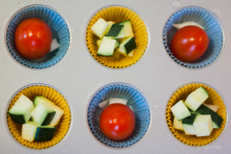 Flan de tomate cerise et courgette