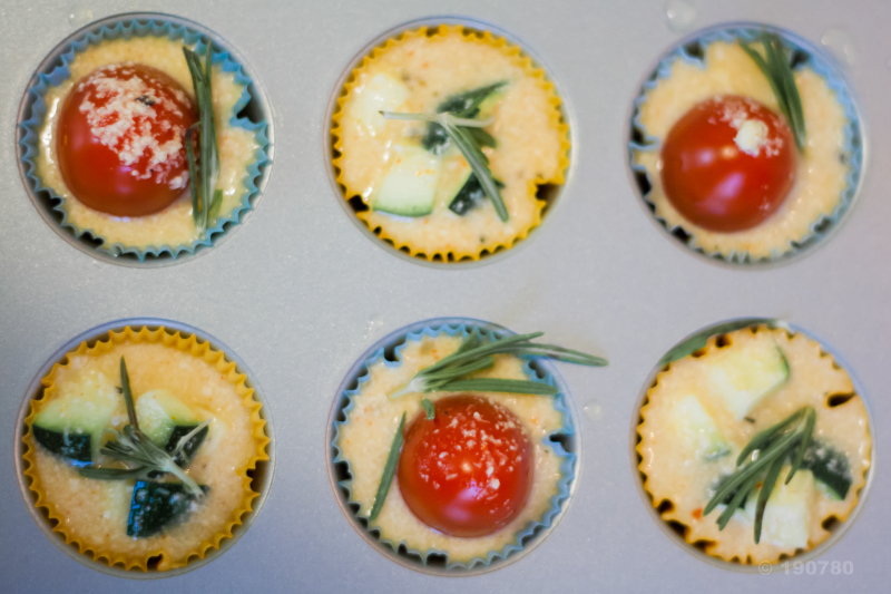 Flan de tomate cerise et courgette