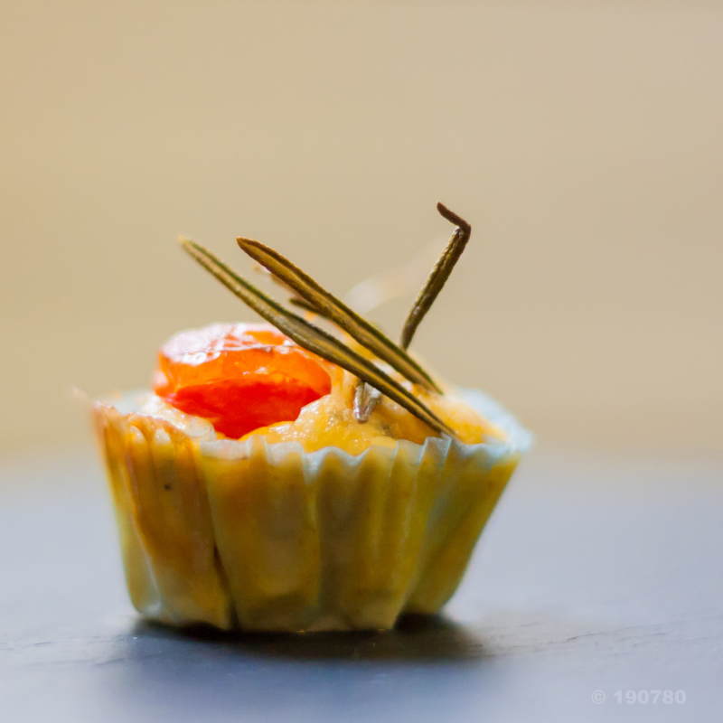 Flan de tomate cerise et courgette