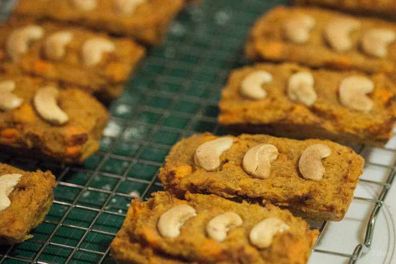 Financiers aux patates douces et bananes