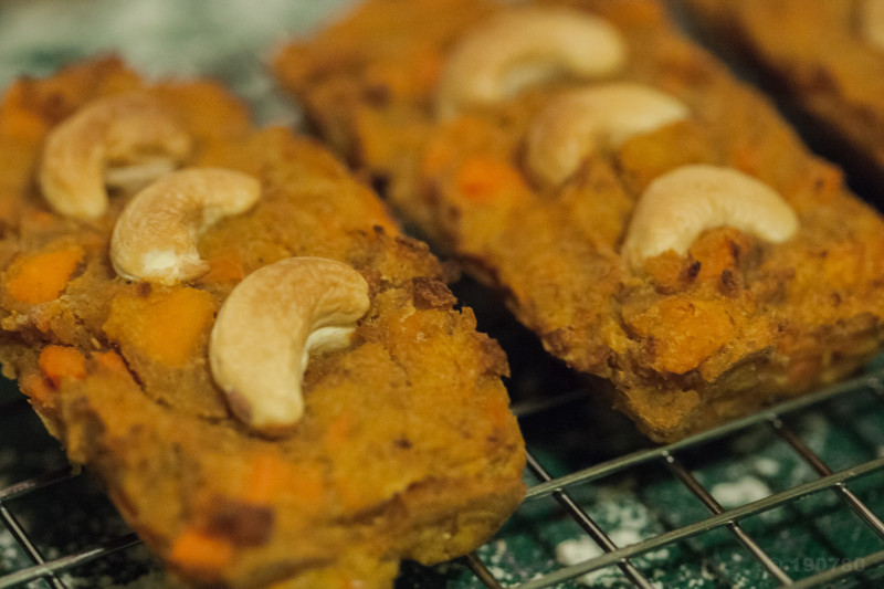 Financiers aux patates douces et bananes