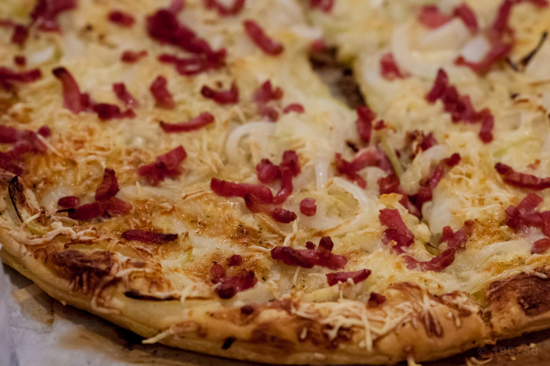 flammekueche grâtinée à la crème d'Isigny