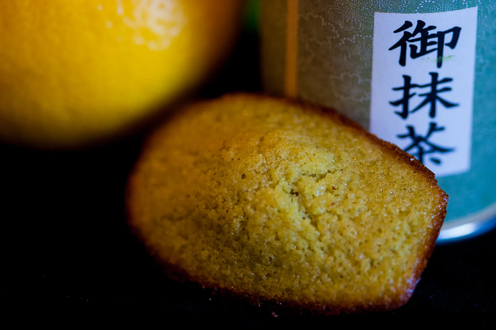 Madeleines au citron et thé vert matcha