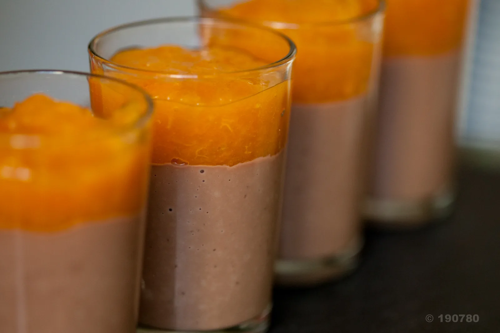 Panna cotta chocolat abricots