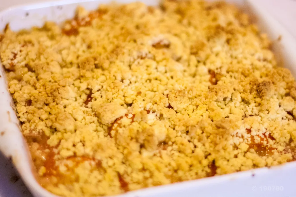 crumble aux abricots