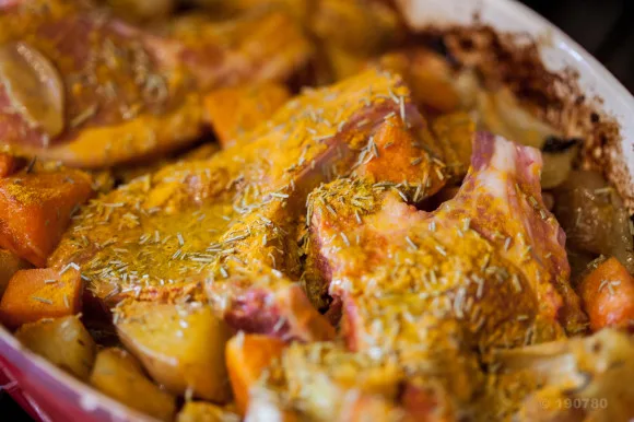 Côtes premières d’agneau et ses petits légumes