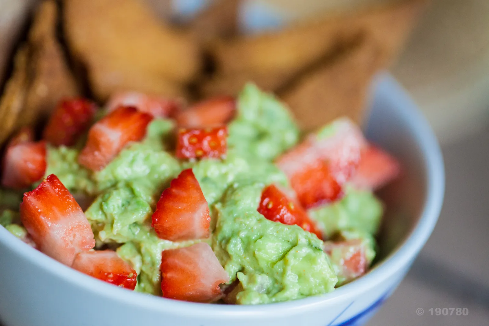 Guacamole au fromage de chèvre et fraises